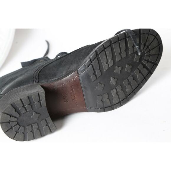 VERA WANG Lavender Black Leather Lace Up Ankle Boots Booties Size EUR 36 US 6 - Picture 4 of 9